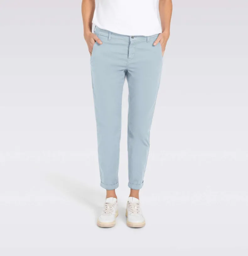 MAC WOMEN'S TURN UP CHINO - ICE BLUE