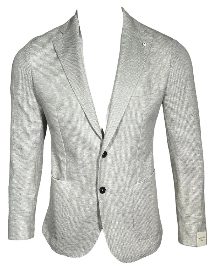 L.B.M. 1911 TAILORED SPORT COAT - LIGHT GREY JERSEY