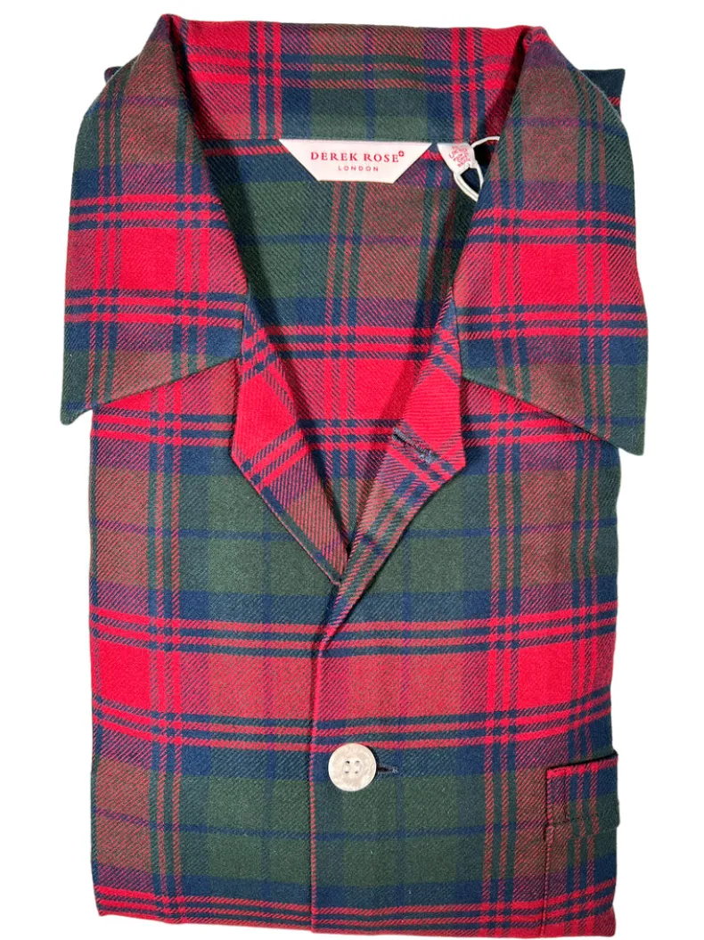 DEREK ROSE KELBURN 37 MEN'S PAJAMA SET - RED