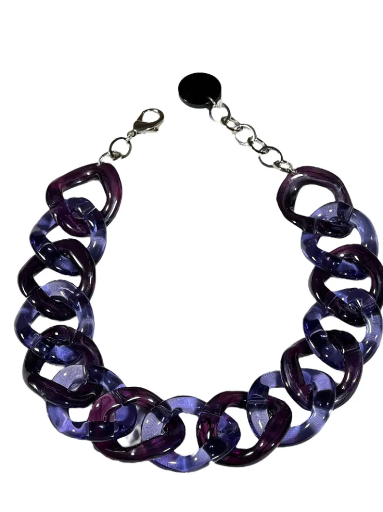 FRANCINE BRAMLI PARIS - LINK NECKLACE - AMETHYST