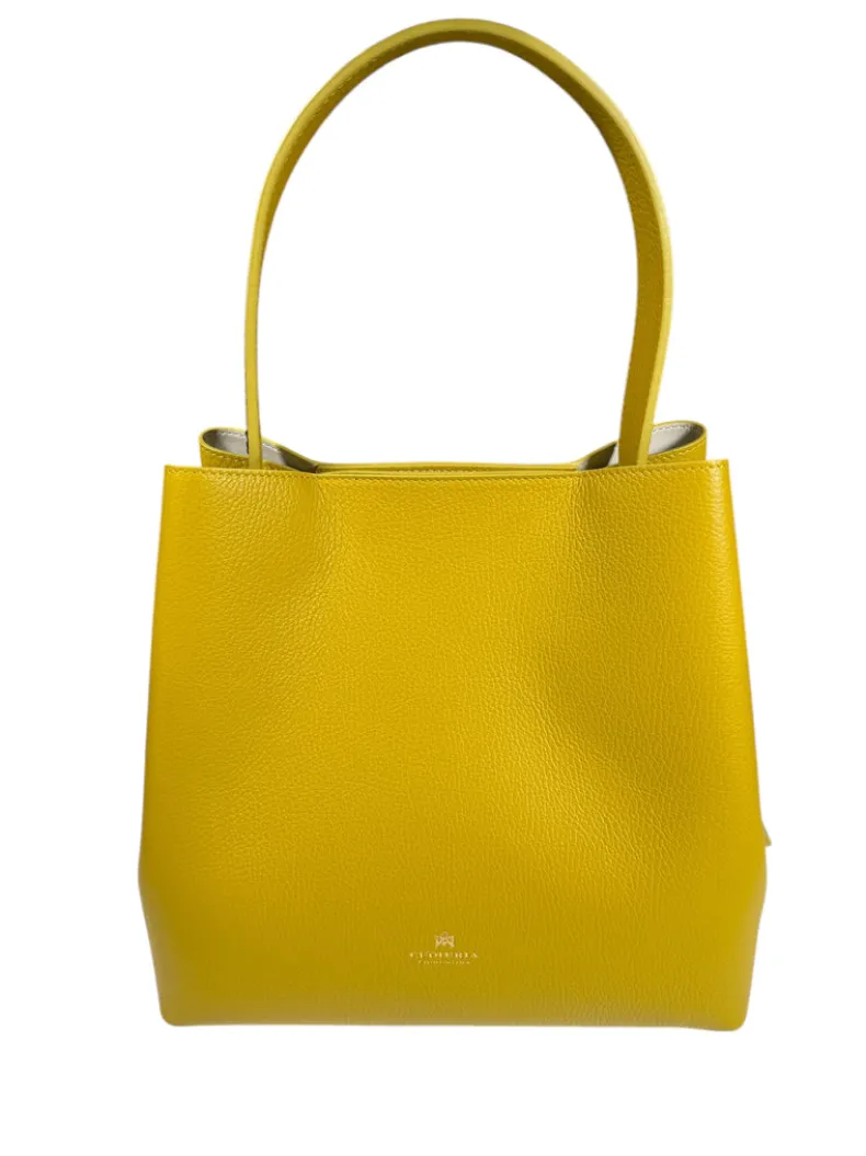 CUOIERIA FIORENTINA CANDY BUCKET BAG - ACID GREEN