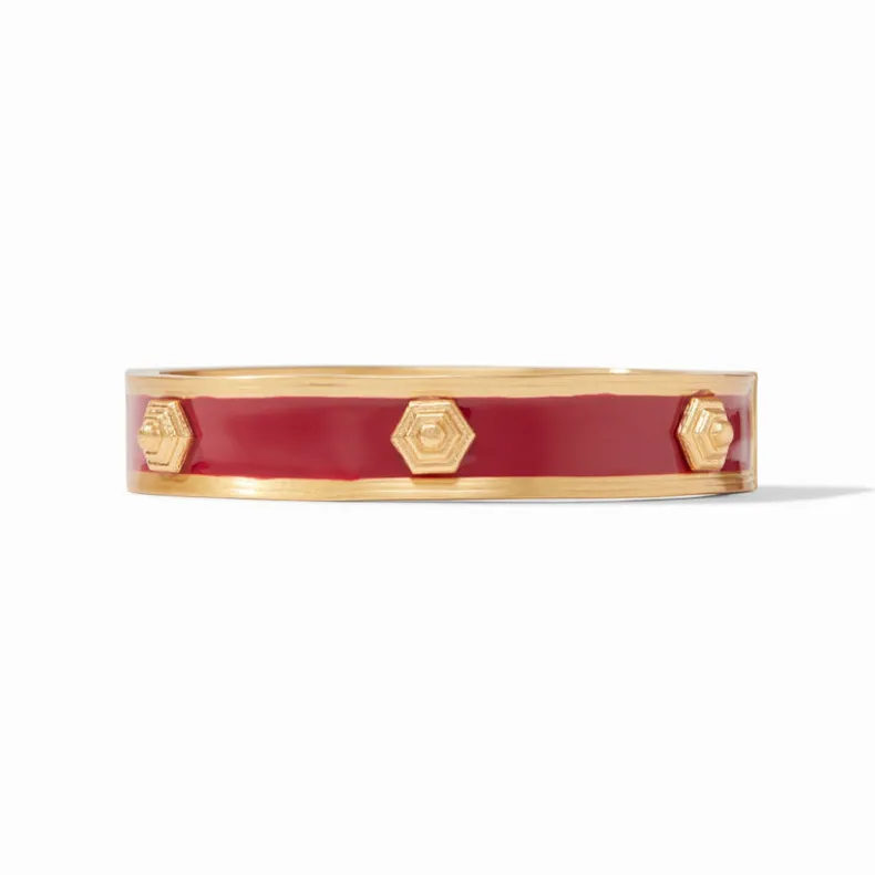 JULIE VOS PALLADIO HINGE BANGLE - MULBERRY ENAMEL