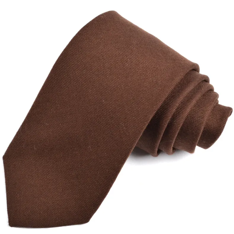 DION WOOL TIE - BROWN