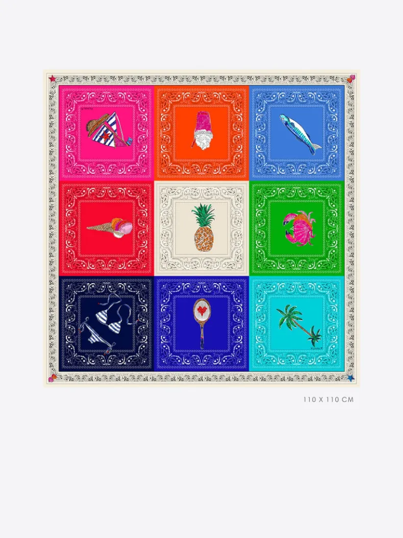 VILAGALLO SILK BANDANA SCARF