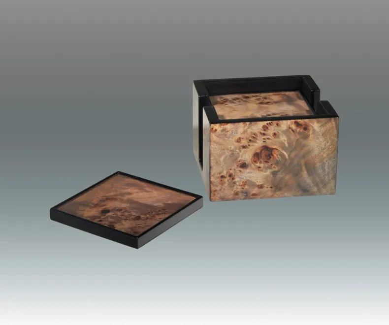 TIZO BLUE BURL COASTER SET