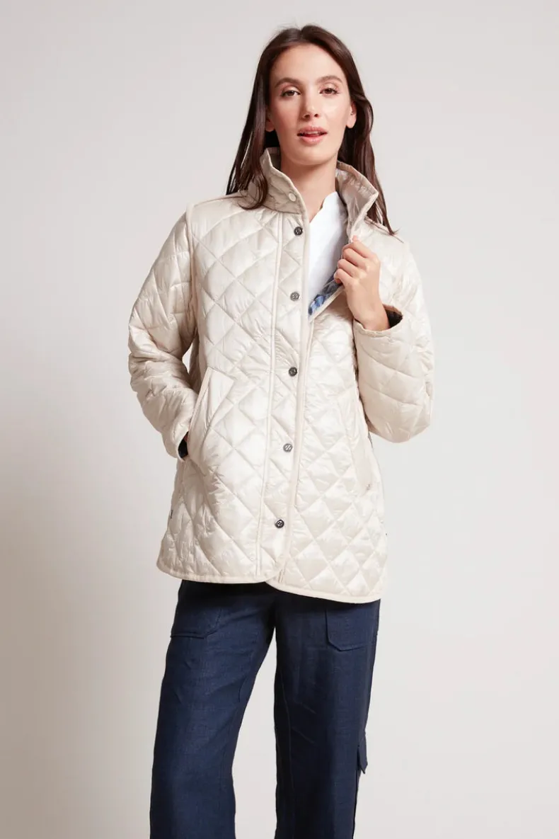 ADROIT QUILTED TILLY SHORT COAT - CHAMPAGNE