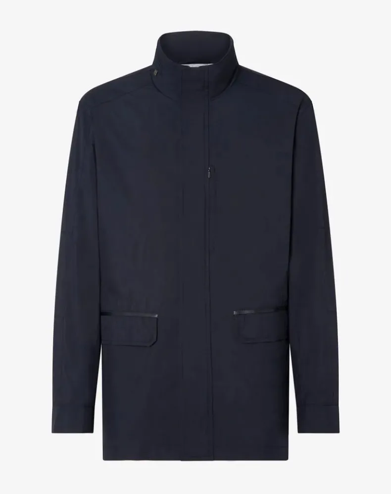 CORNELIANI NYLON FIELD COAT - NAVY