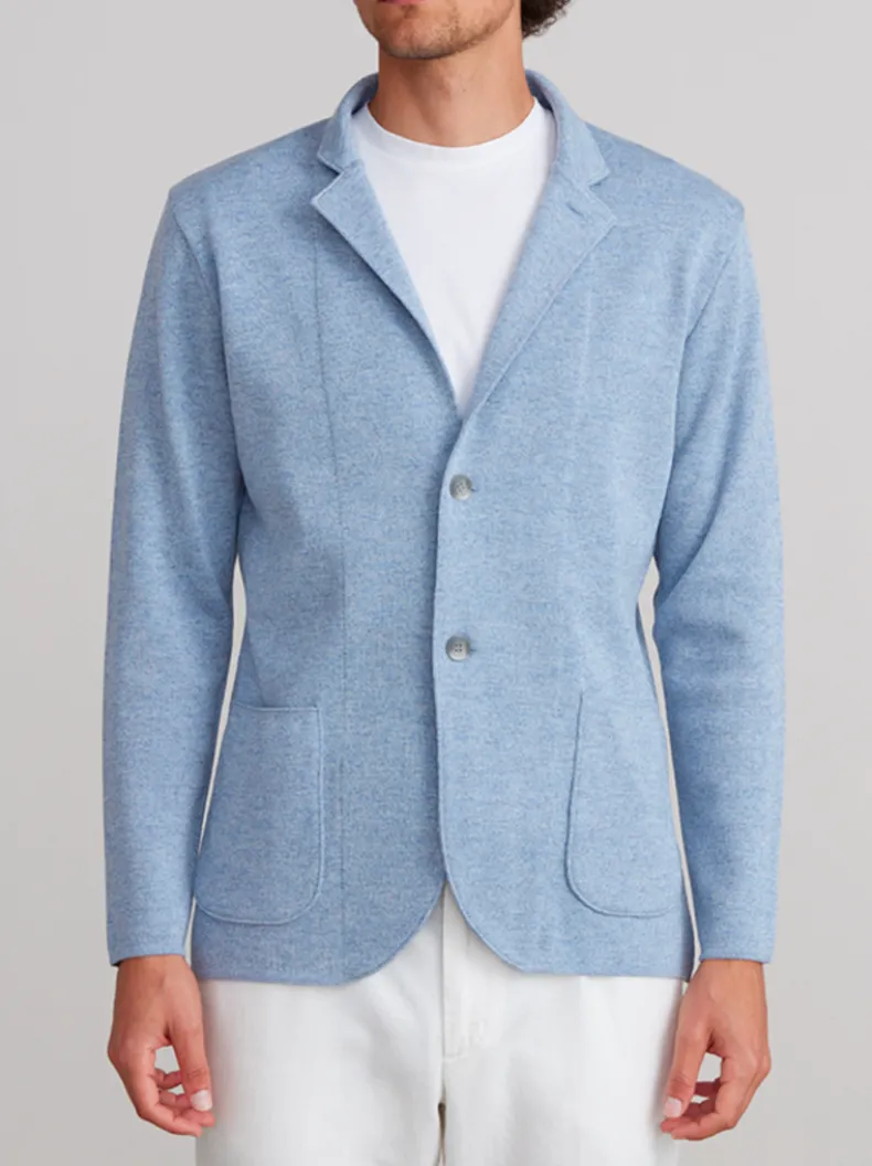 EMANUEL BERG PREMIUM 2 BUTTON SWACKET - BRIGHT BLUE