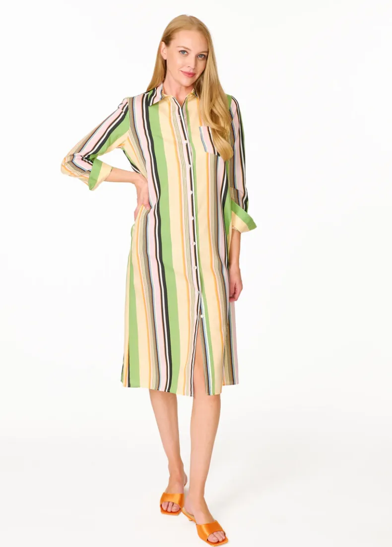 ESTELLE AND FINN SHIRT DRESS - BLACK MULTI
