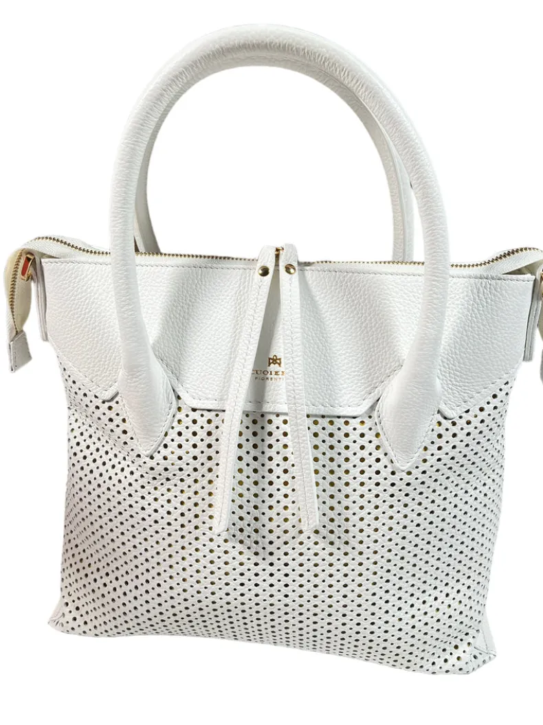 CUOIERIA FIORENTINA HOLLY MEDIUM TOTE - WHITE