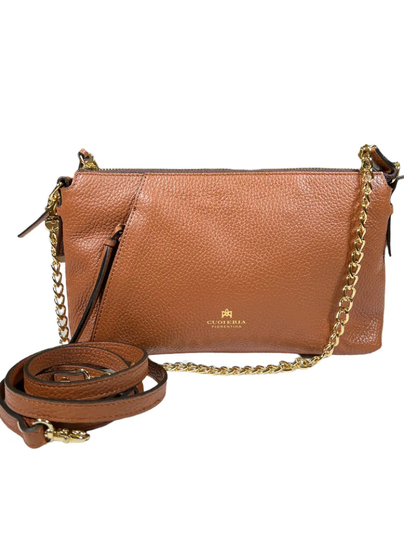 CUOIERIA FIORENTINA COQUETTE CLUTCH - CARAMEL