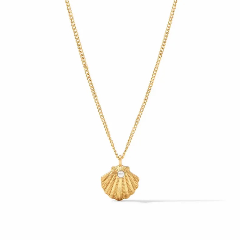 JULIE VOS SANIBEL SHELL DELICATE NECKLACE - PEARL
