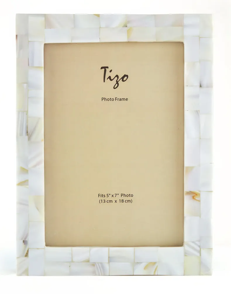 TIZO WHITE RESIN MOTHER OF PEARL FRAME