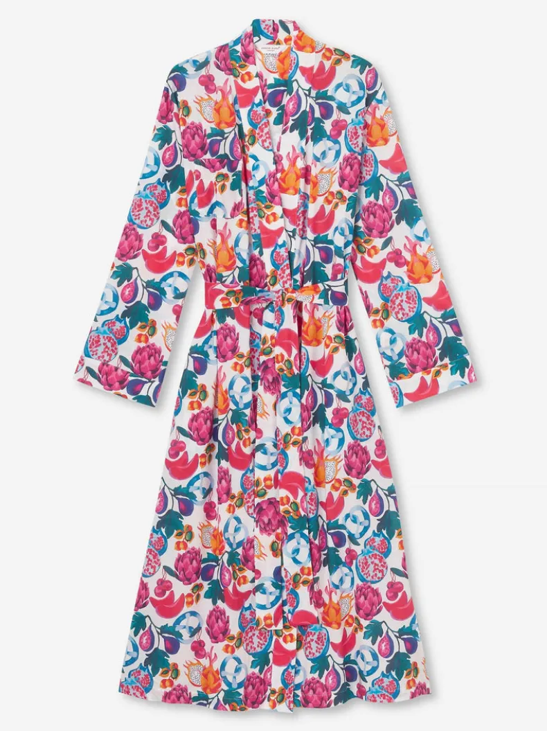 DEREK ROSE LEDBURY 50 WOMEN'S ROBE - WHITE