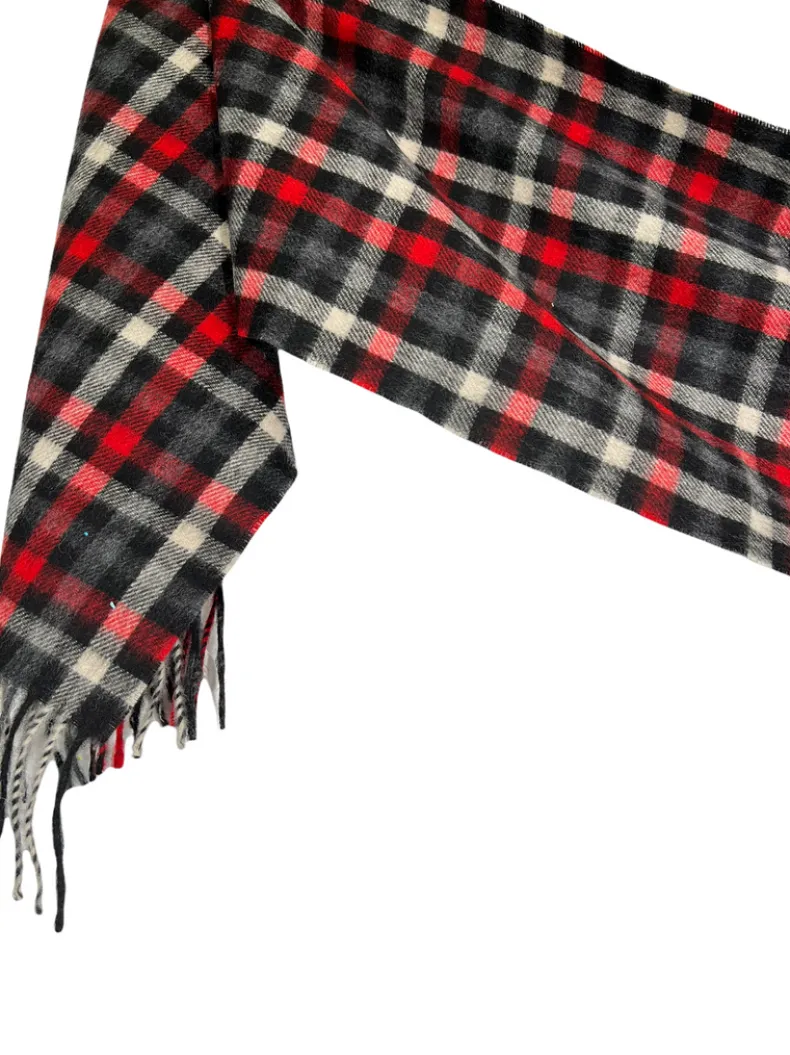 CALABRESE 1924 CHECK SCARF - RED