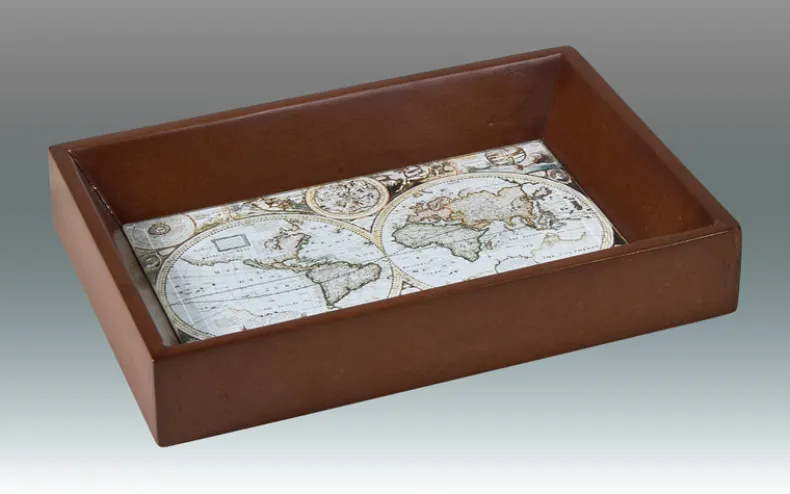 TIZO ANTIQUE MAP SMALL TRAY