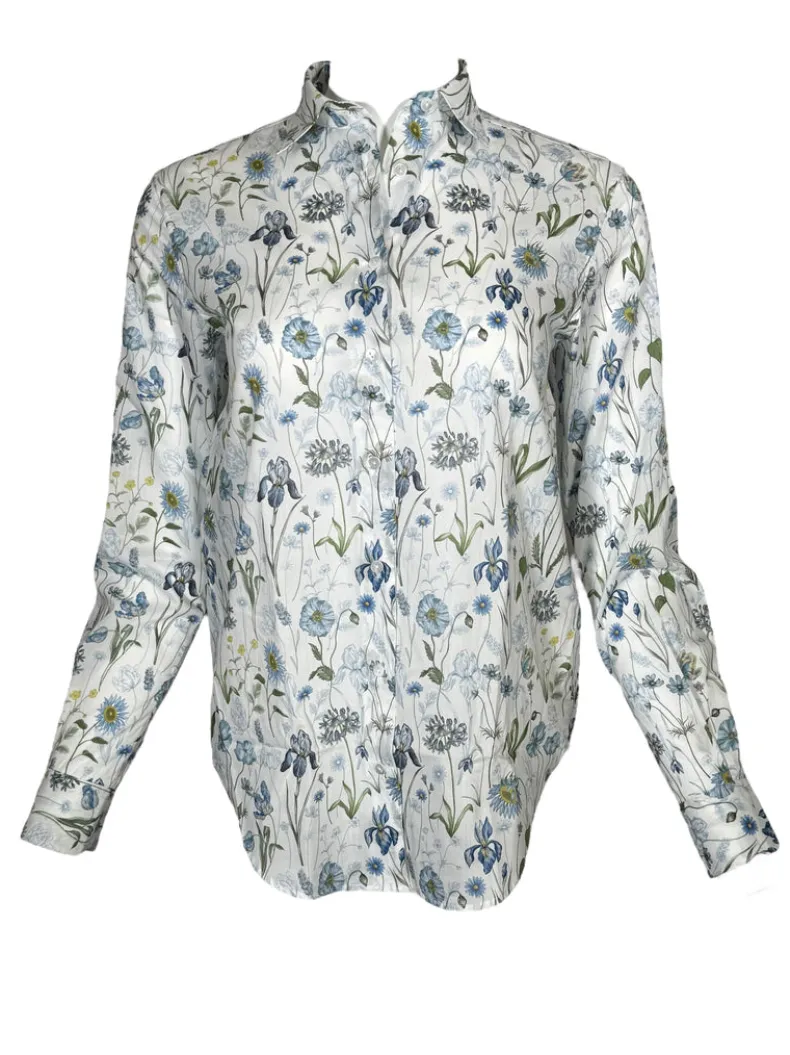 XACUS BLOUSE - BLUE FLOWERS