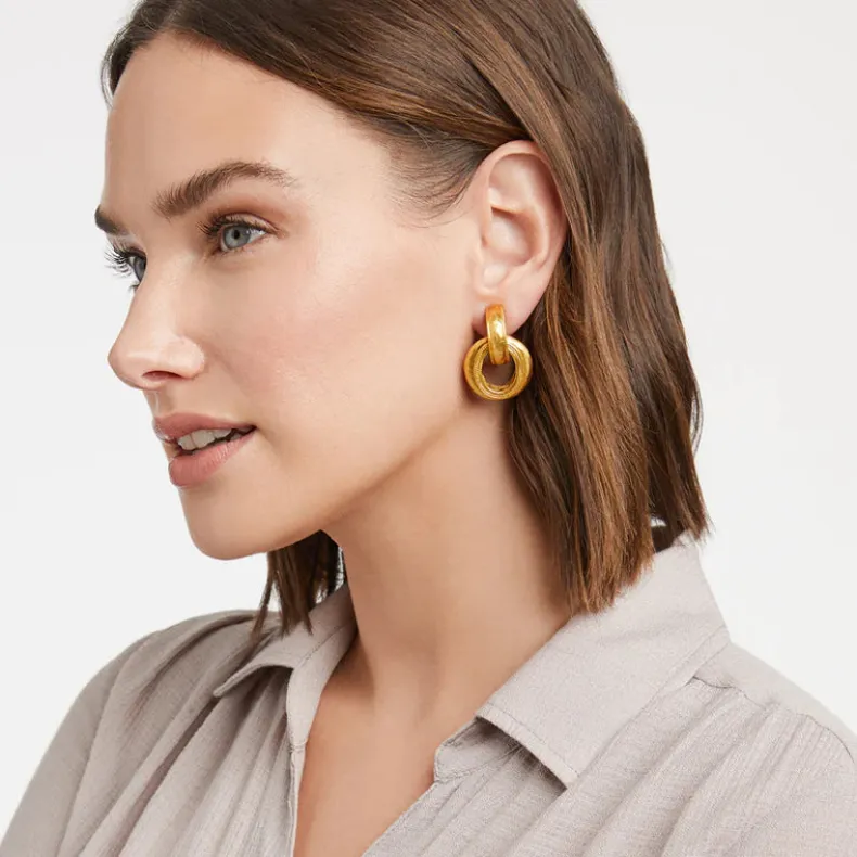 JULIE VOS CANNES DOORKNOCKER CLIP EARRING