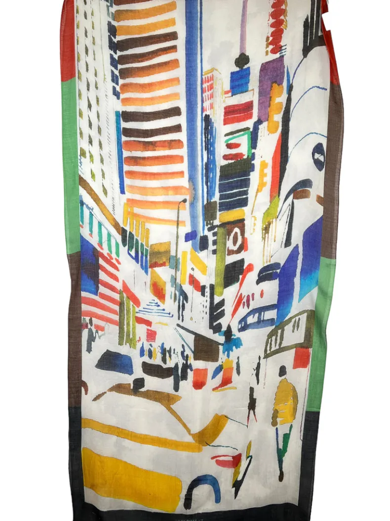 19ANDREA'S47 CASHMERE/SILK SCARF - TIMES SQUARE