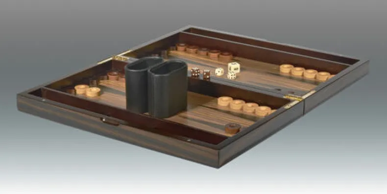 TIZO EBONY BACKGAMMON SET