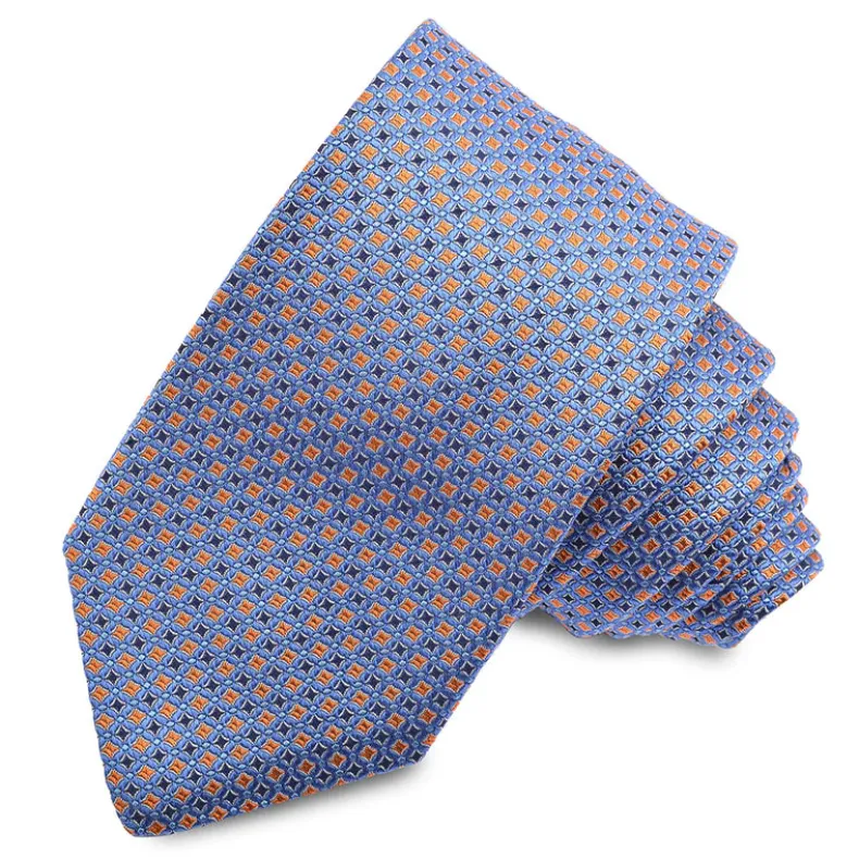 DION SILK TIE - BLUETTE MICRO QUAD