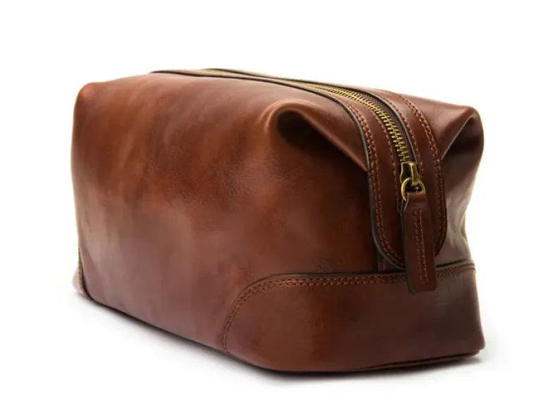 BOSCA 1911 SHAVE KIT - DARK BROWN