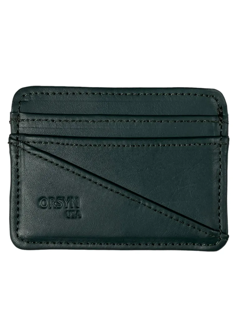 ORSYN YOSEMITE CARD CASE WALLET - FOREST GREEN