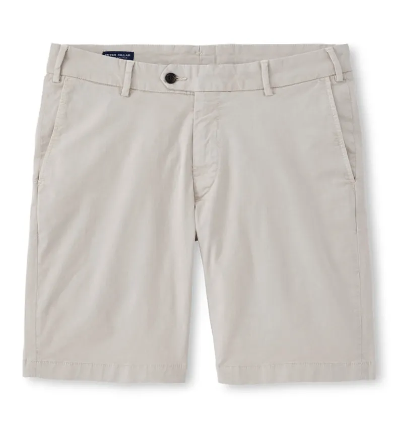 PETER MILLAR COTTON STRETCH SHORTS - STONE