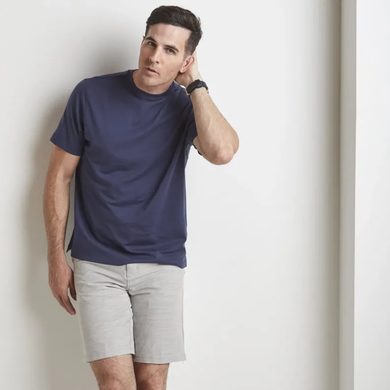 LEFT COAST TEE MEN'S LUXURY SHORT SLEEVE T-SHIRT - NAVY