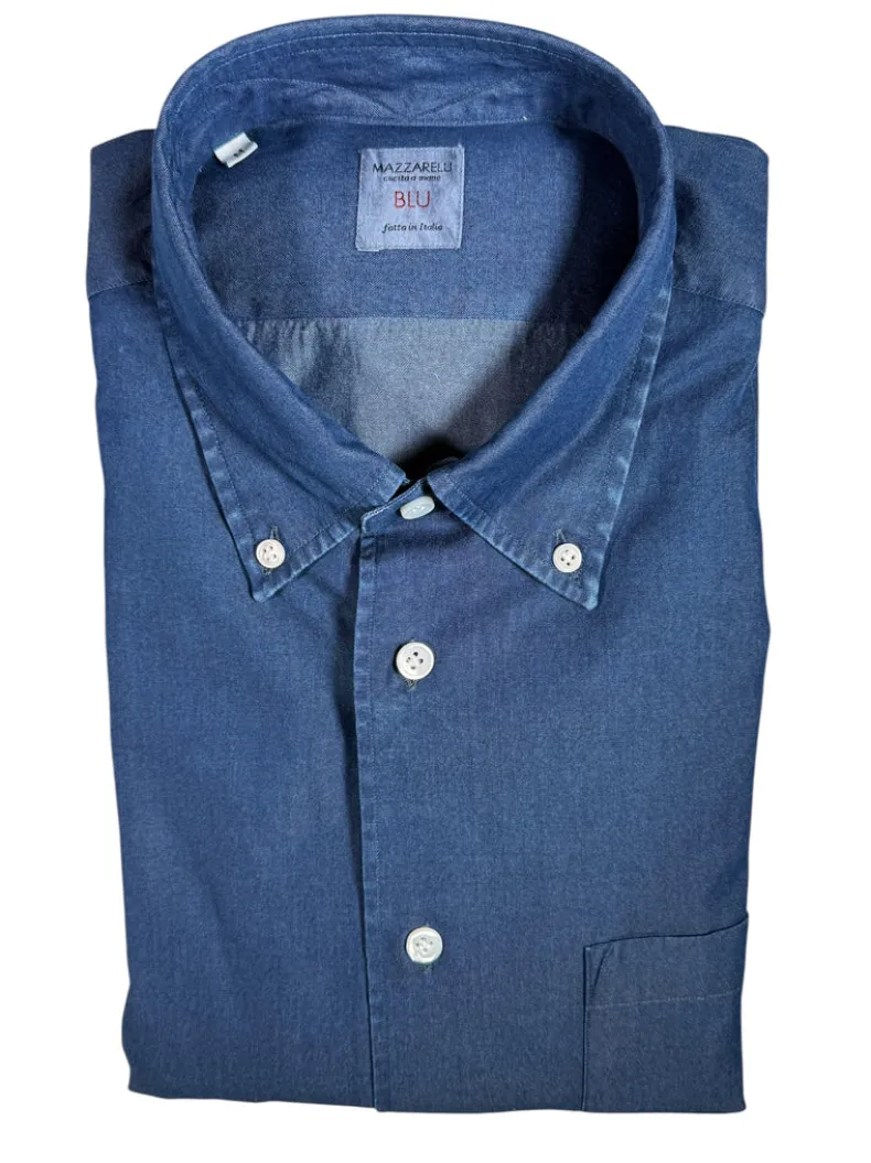 MAZZARELLI SPORT SHIRT - DARK BLUE DENIM