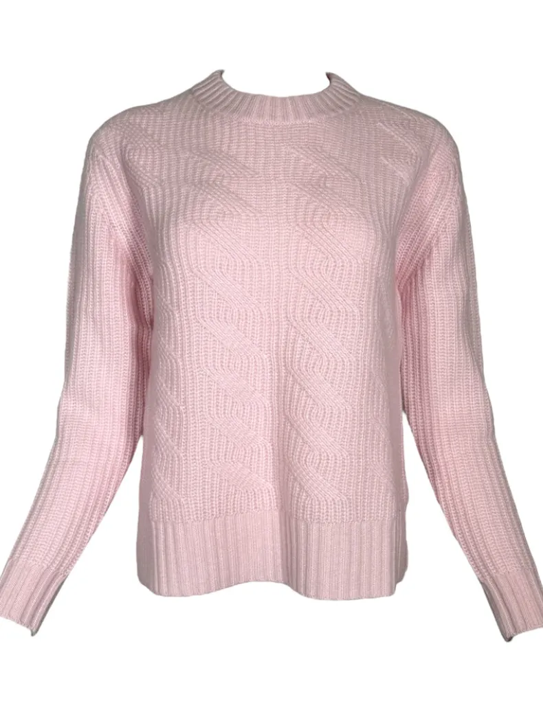 KINROSS EASY CABLE CREW SWEATER - SHELL