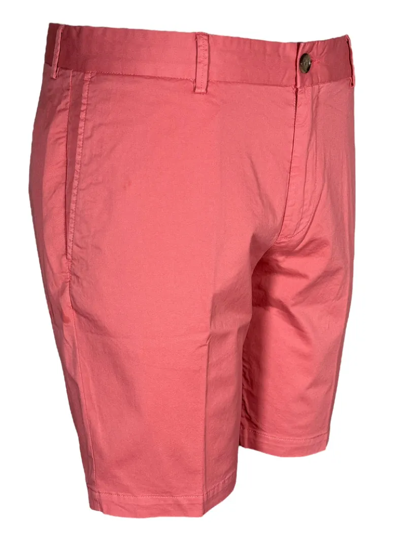 SCOTT BARBER MEN’S SAVANNAH TWILL SHORT - NANTUCKET RED