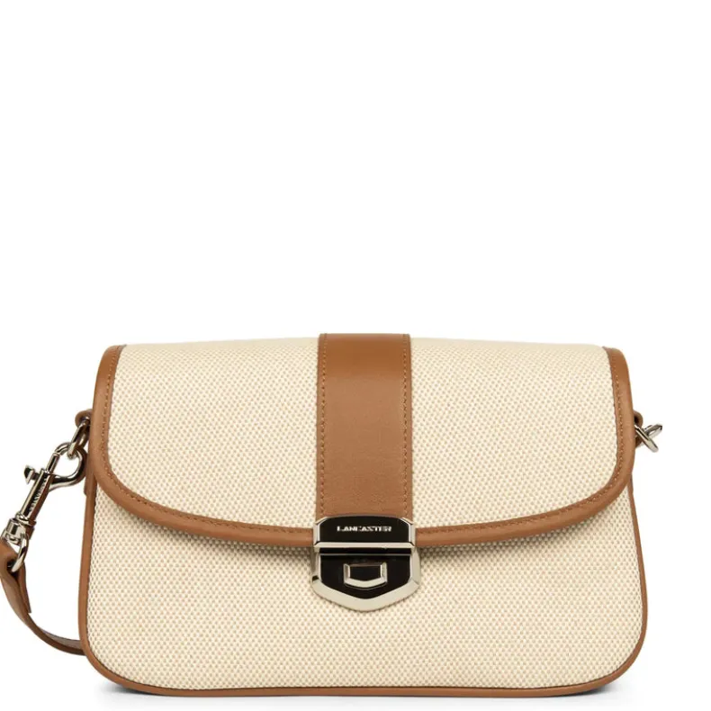 LANCASTER TEXTURED CROSSBODY BAG - CAMEL