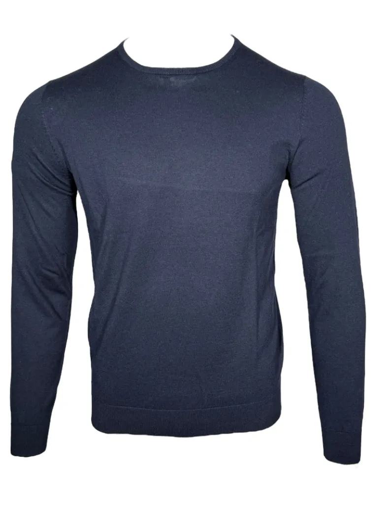 ALAN PAINE HARLINGTON CREW SWEATER - DARK NAVY