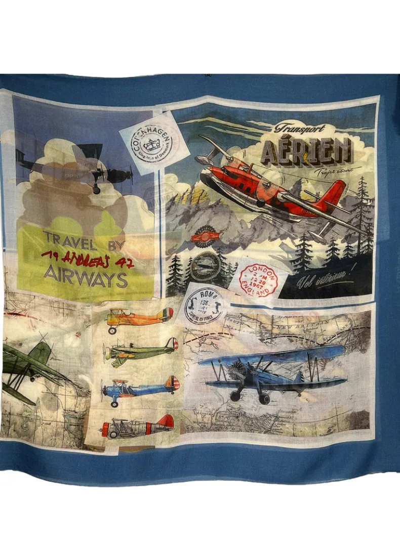 19ANDREA'S47 CASHMERE SCARF - AIRWAYS