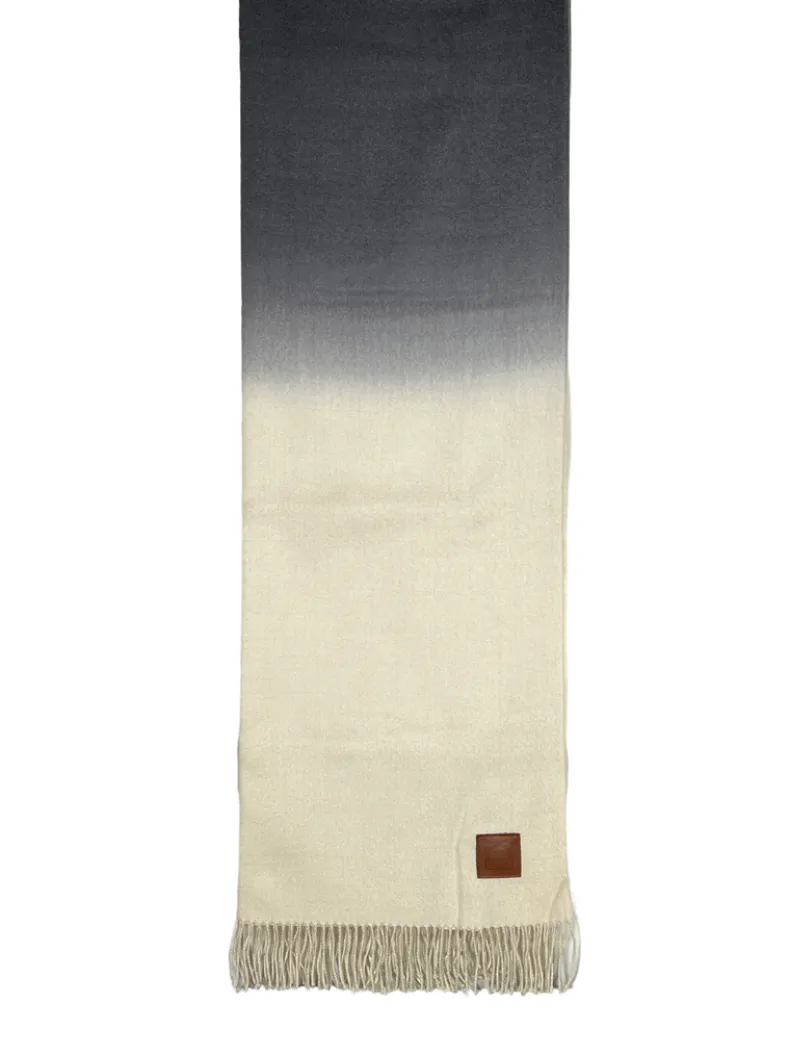 BUTTON DOWN ALPACA THROW - GREY & WHITE