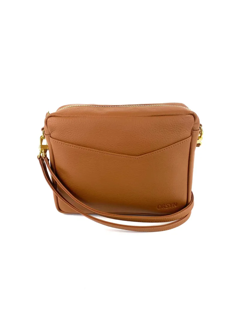 ORSYN ROME CROSSBODY BAG - MAPLE PEBBLE GRAIN
