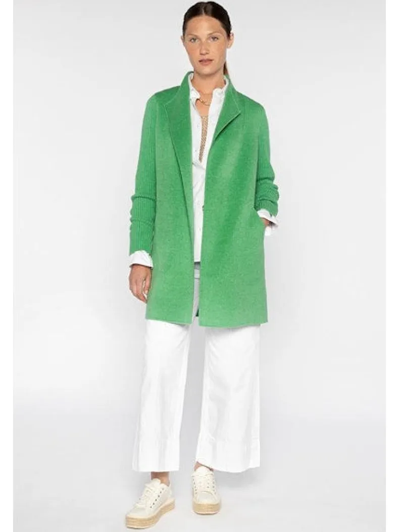 KINROSS RIB SLEEVE COAT - JADE