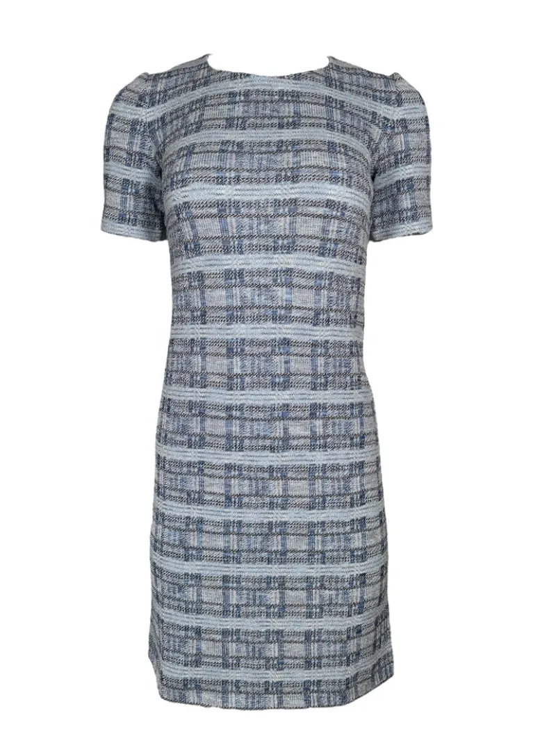 AMINA RUBINACCI PLAID DRESS - BLUE MIX