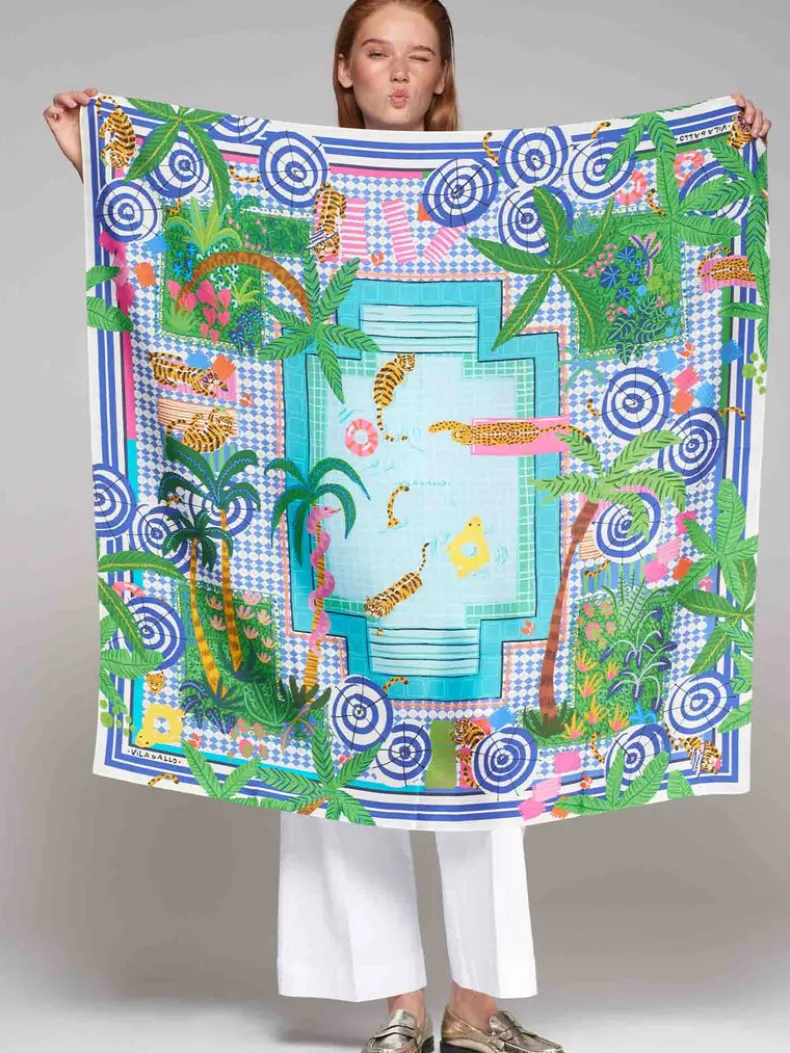 VILAGALLO SILK JUNGLE SCARF