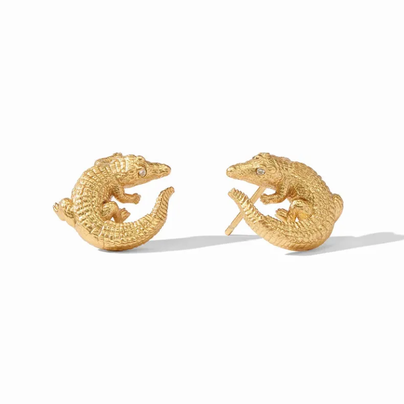 JULIE VOS ALLIGATOR STUD EARRING