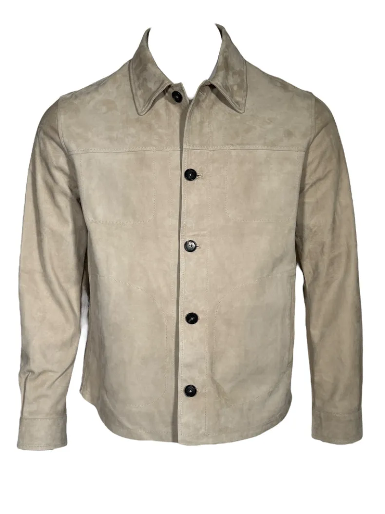 MANTO SUEDE OVERSHIRT JACKET - SAND