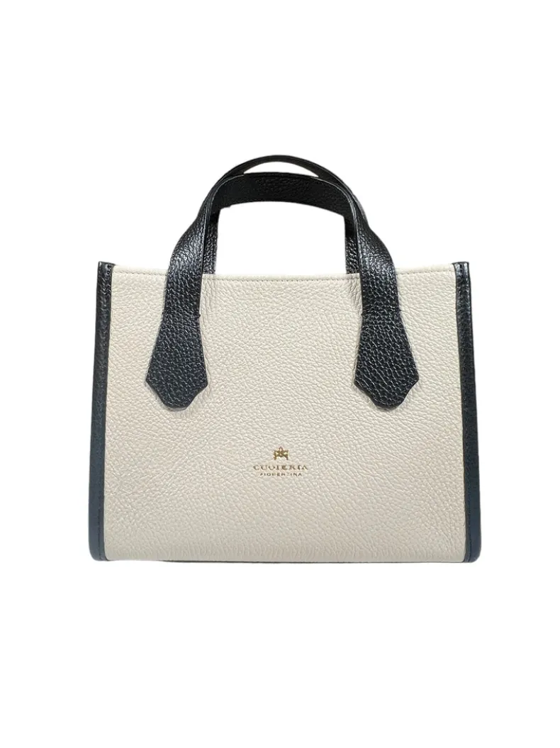CUOIERIA FIORENTINA DORA SMALL TOTE - PROSECCO/NERO