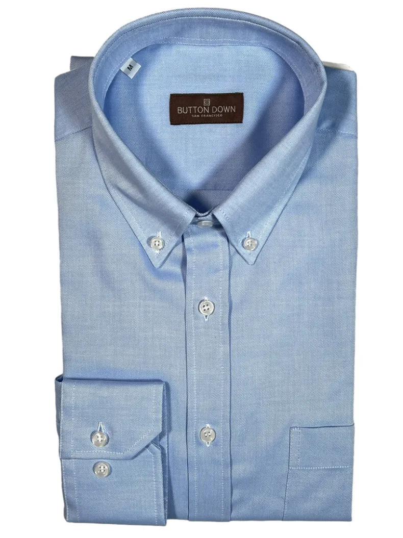 BUTTON DOWN SPORT SHIRT - SOLID BLUE