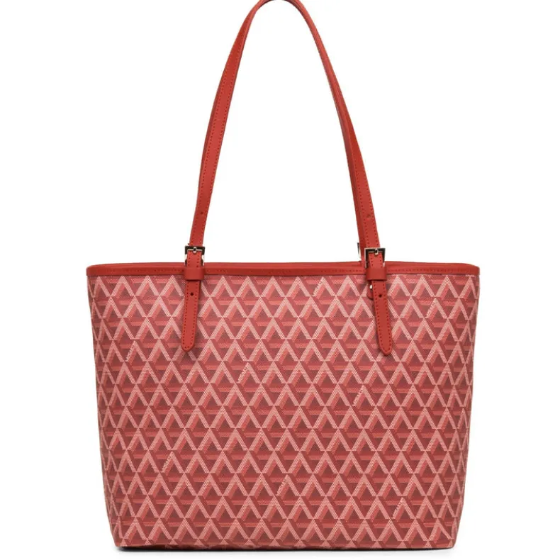 LANCASTER IKON HANDLE BAG - CARMIN