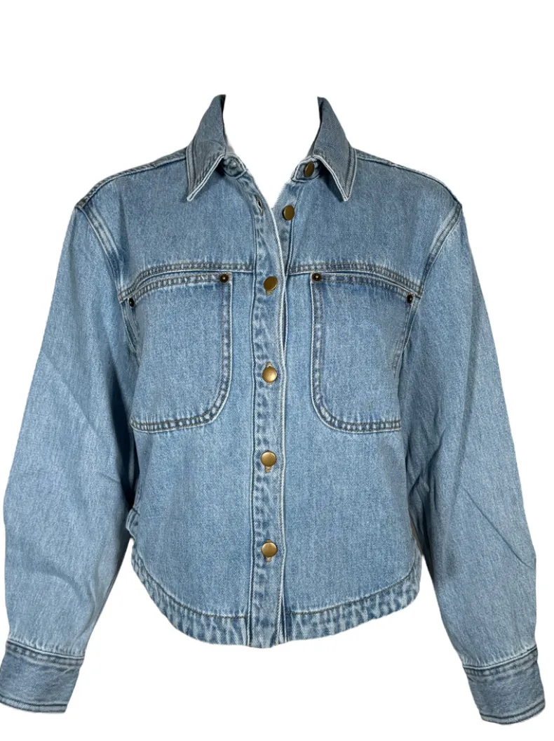 REPEAT DENIM JACKET - MID BLUE