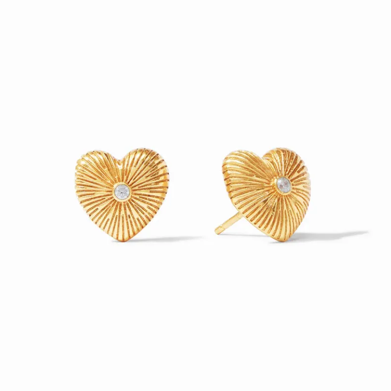 JULIE VOS ESME HEART STUD EARRING
