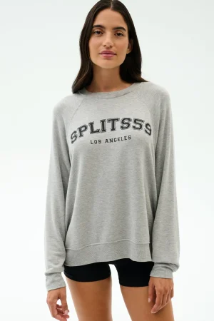 New Andie Oversized Fleece Varsity Graphic Sweatshirt Sweats & Tracksuits