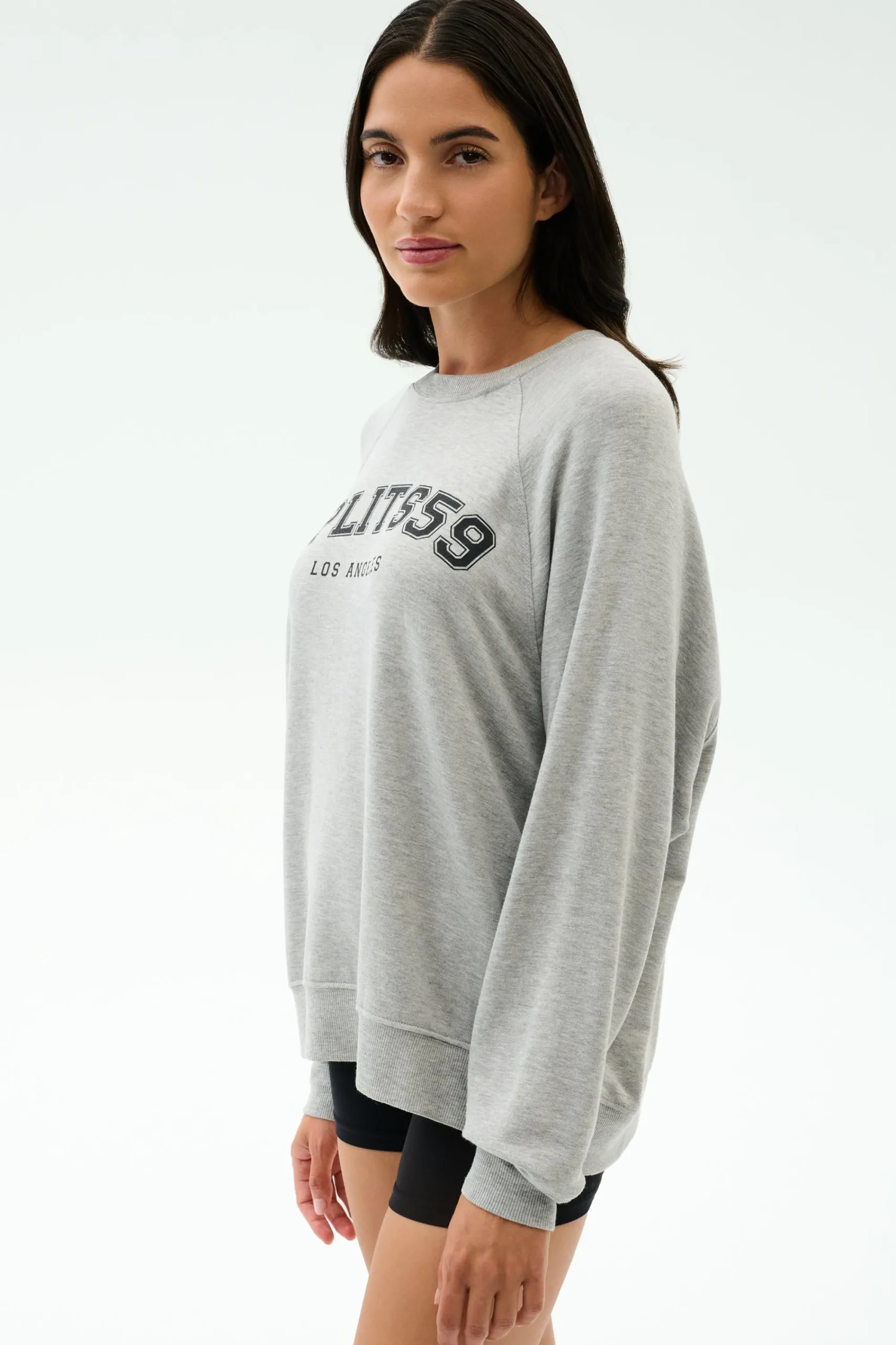 New Andie Oversized Fleece Varsity Graphic Sweatshirt Sweats & Tracksuits