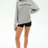 New Andie Oversized Fleece Varsity Graphic Sweatshirt Sweats & Tracksuits